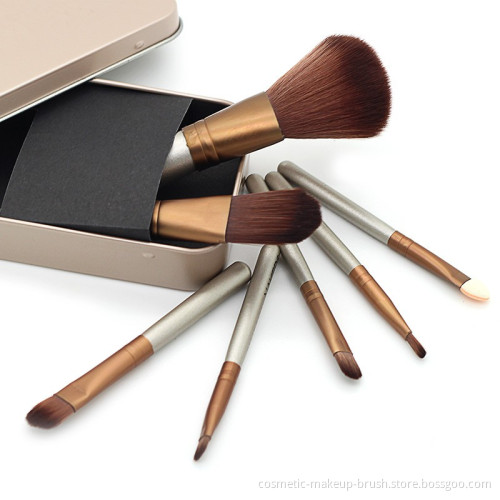 OEM 7pc cosmetic brush set with box package